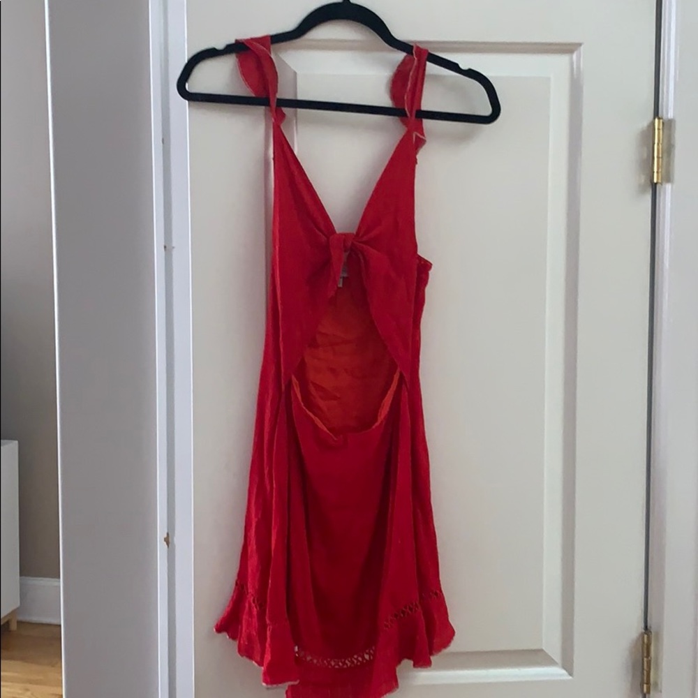 Tobi red cut out dress
